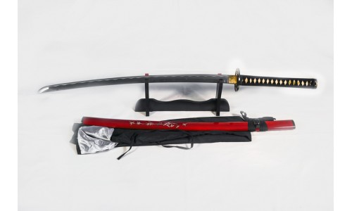 'Shogun's Red Rage' Katana with 1095 Makuri Lamination