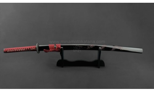 'Ascending Dragon Red' Hand Forged Katana
